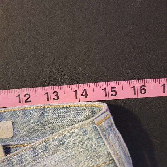 H&M Womens Boyfriend Loose Waist Jean Shorts Size 6 Blue Denim Cuffed Casual - Picture 8 of 8